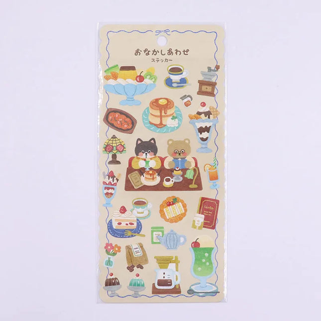 MIND WAVE Happy Belly Sticker (Onakashiawase) Hungry Dinner Nostalgic Cafe