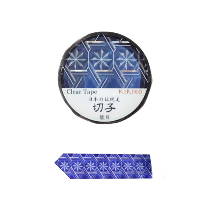 KAMIISO SANSYO SAIEN Kiriko Clear Tape 20mm (Hologram Foil) Kagome