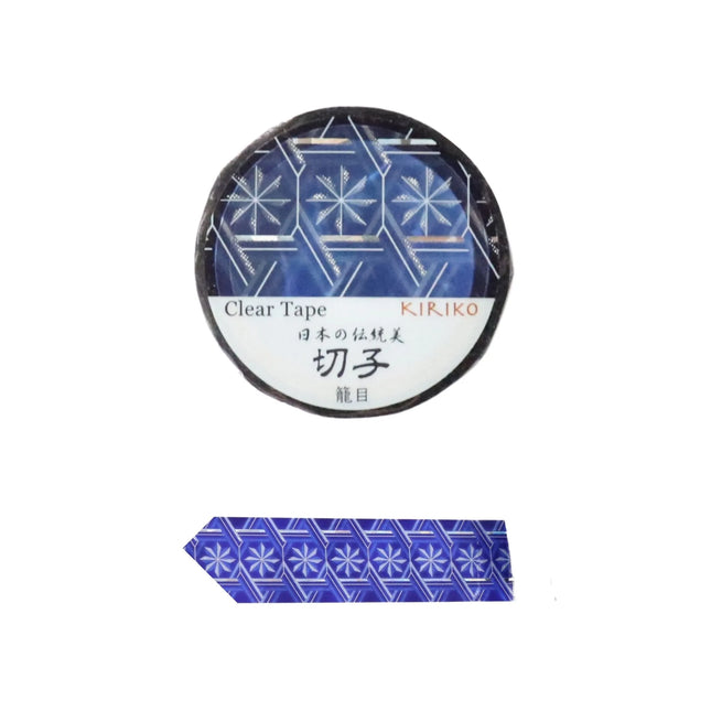 KAMIISO SANSYO SAIEN Kiriko Clear Tape 20mm (Hologram Foil) Kagome