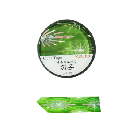KAMIISO SANSYO SAIEN Kiriko Clear Tape 20mm (Hologram Foil) Retro