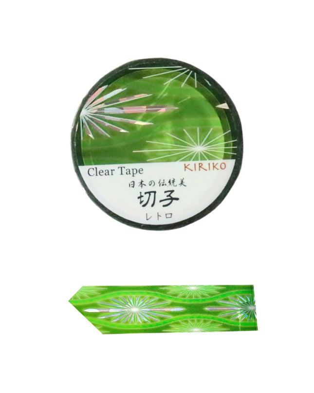 KAMIISO SANSYO SAIEN Kiriko Clear Tape 20mm (Hologram Foil) Retro