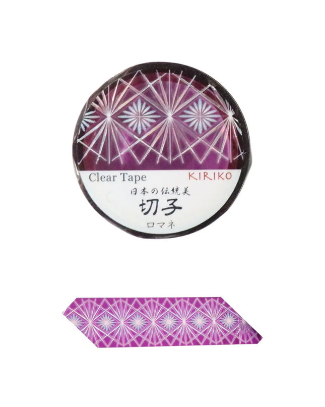 KAMIISO SANSYO SAIEN Kiriko Clear Tape 20mm (Hologram Foil) Romanee