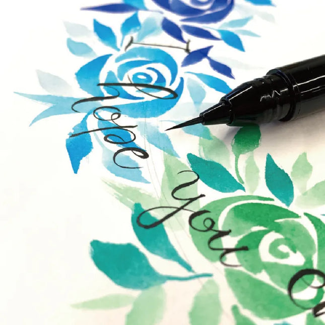 KURETAKE Love Liner Brush Pen Ultra Fine (ED101) Examples