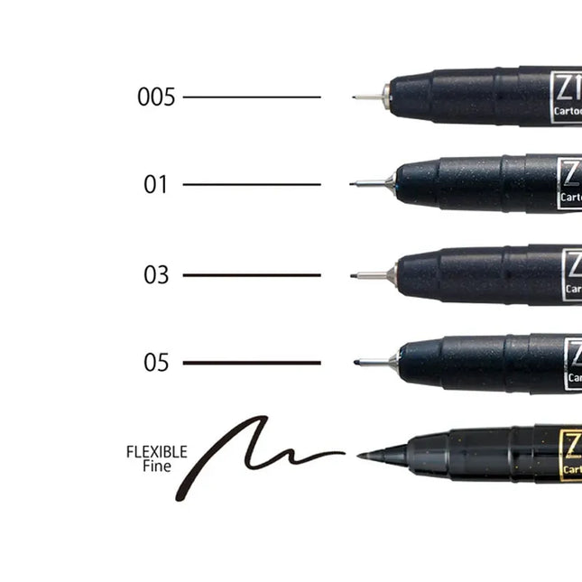 KURETAKE ZIG Cartoonist Mangaka Pen 5-Pen Set