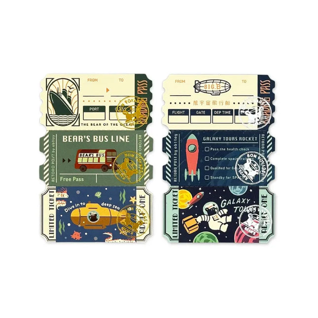 ROKKAKU X ob1toy Ticket Memo Cards