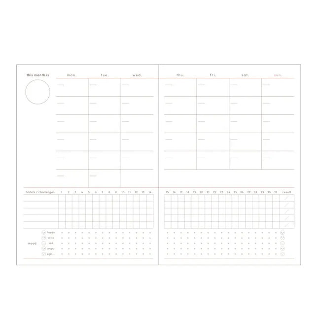 MARK'S Life Log Diary funlog A6 Refill - Date-free
