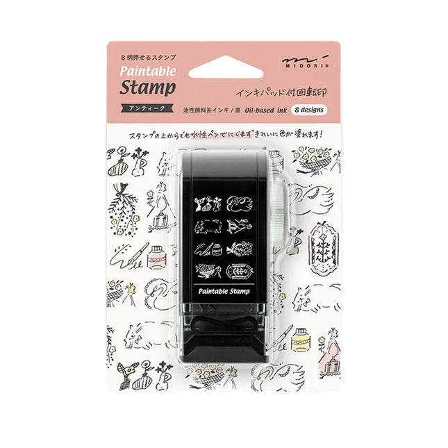 MIDORI Paintable Rotating Dial Stamp Antique