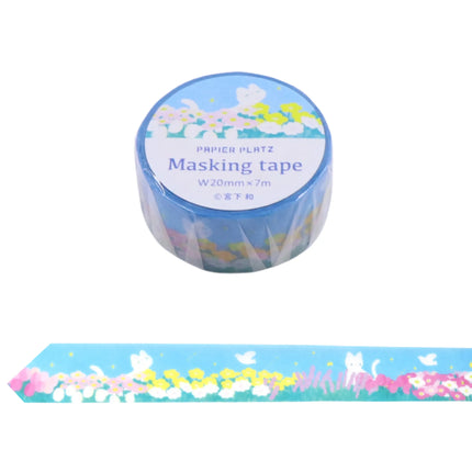 PAPIER PLATZ x Miyashita Nodoka Masking Tape 20 mm Relaxing Cat