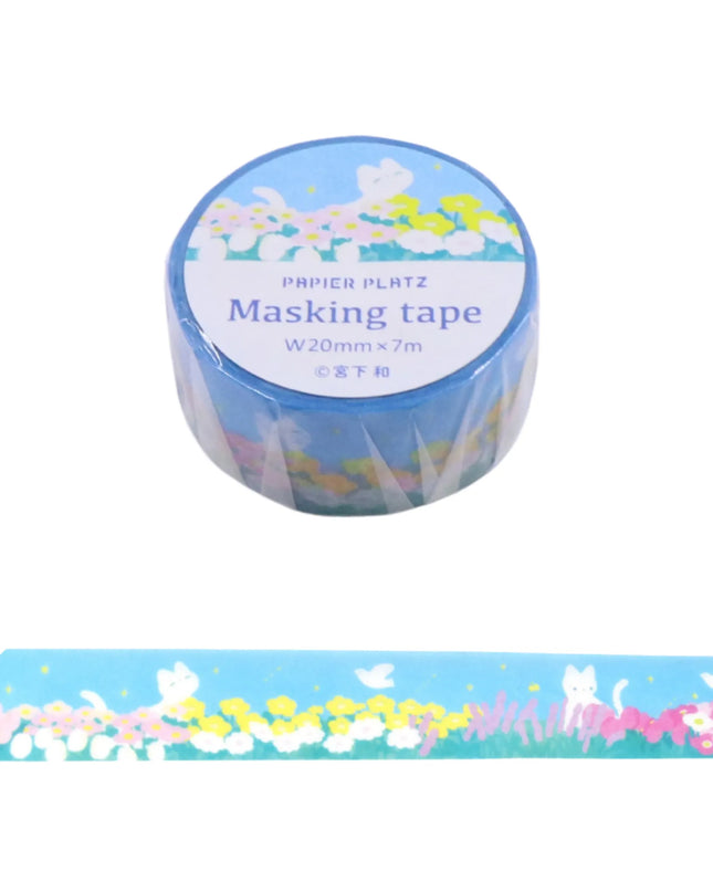 PAPIER PLATZ x Miyashita Nodoka Masking Tape 20 mm Relaxing Cat