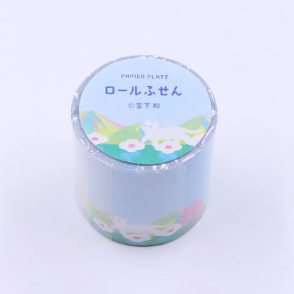 PAPIER PLATZ x Miyashita Nodoka Roll Sticky Note Relaxing walk with cats