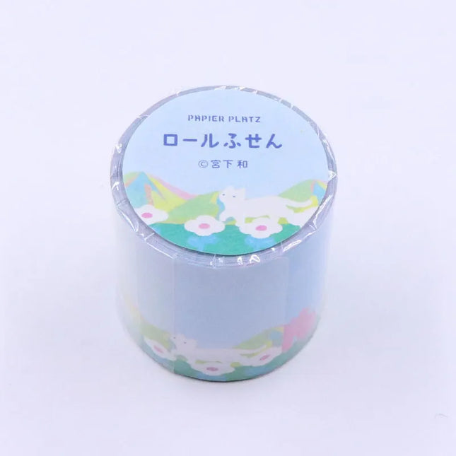PAPIER PLATZ x Miyashita Nodoka Roll Sticky Note Relaxing walk with cats