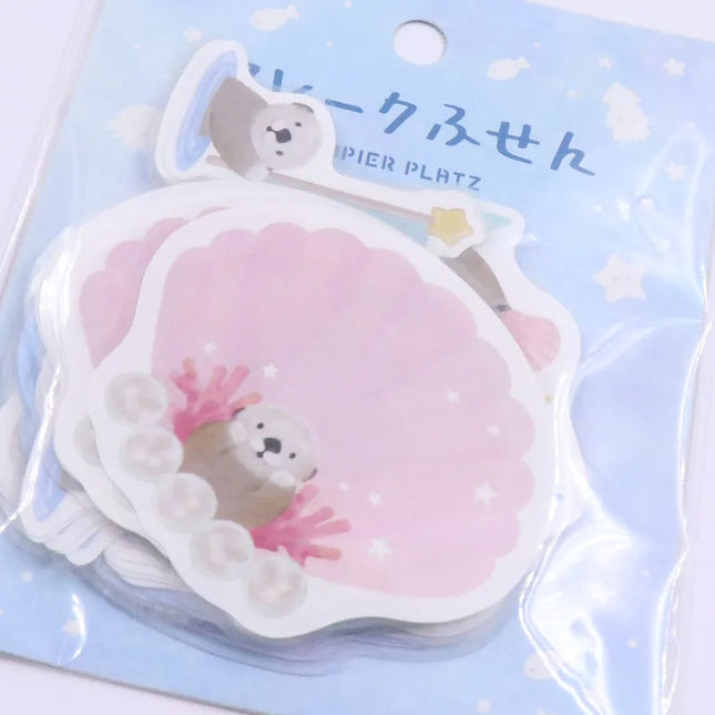 PAPIER PLATZ Flake Sticky Note Racco illustrated by MILINA