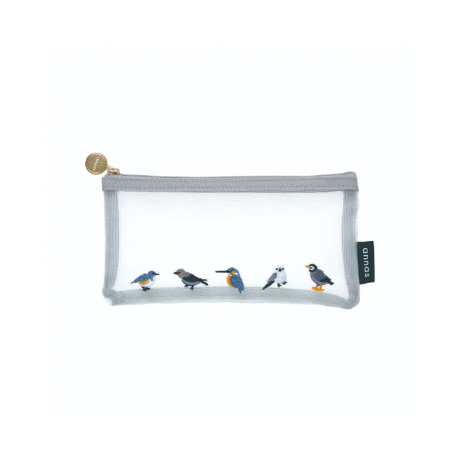 GAKKEN STA:FUL Embroidered Stationery Mesh Pen Pouch - annas