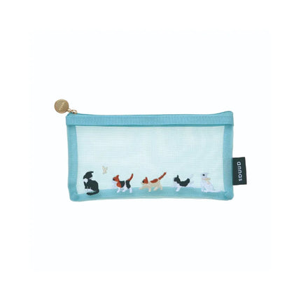 GAKKEN STA:FUL Embroidered Stationery Mesh Pen Pouch - annas