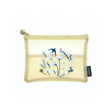 GAKKEN STA:FUL Embroidered Stationery Mesh Pouch - annas
