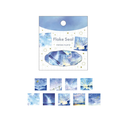 PAPIER PLATZ Flake Stickers (Gold Foil Stamping) illustrated by Awa