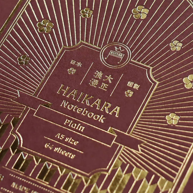 TERANISHI CHEMICAL Taisho Roman Haikara Notebook (Gold Foil)