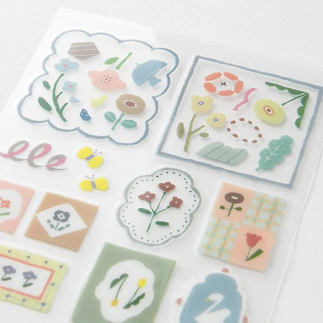 MIDORI Glossy Transfer Stickers - Nordic Tile Design close up