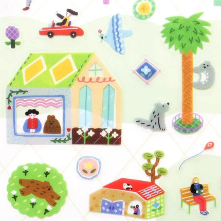 COZYCA PRODUCTS Stickers – A Day in Town (illustrated by Narumi Suzuki) close up