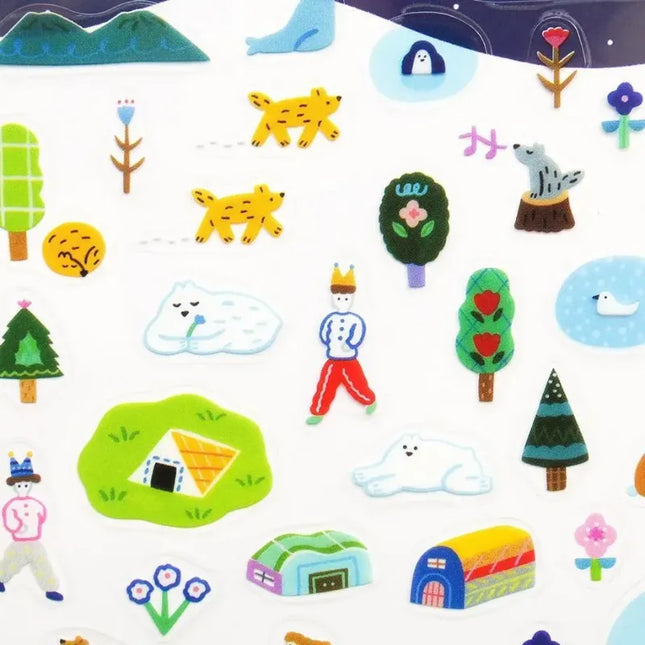 COZYCA PRODUCTS Stickers – A Cold Land Far Away (illustrated by Narumi Suzuki) close up