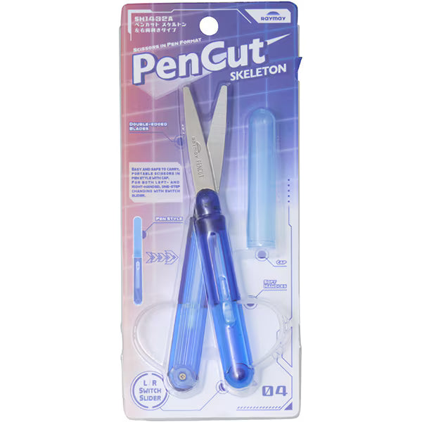 Raymay PENCUT Ambidextrous Portable Scissors - Skeleton Color