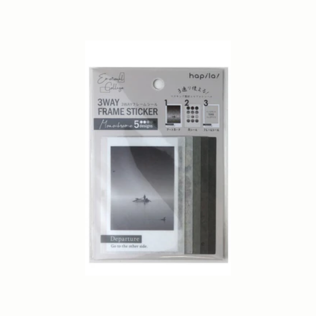 HAPILA 3 Ways Frame Sticker Mono Chrome