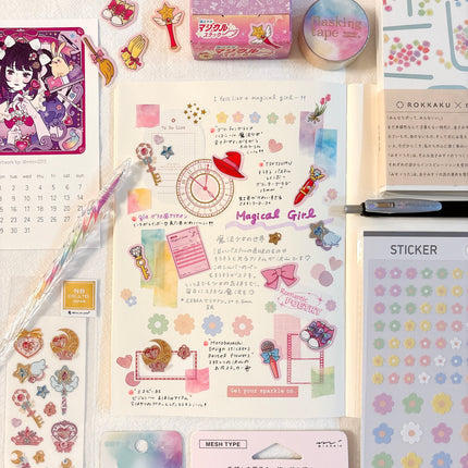 Journal spread made by magical girl stationery box