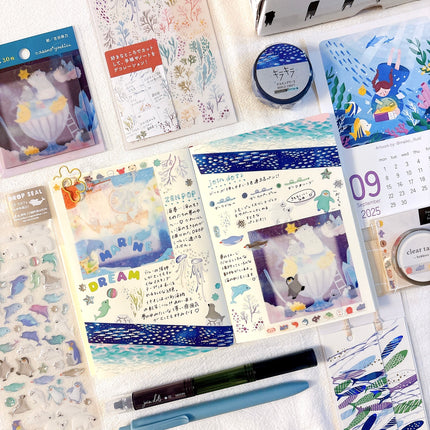 Journal Spread made with ZenPop Marine Dream Stationery Box