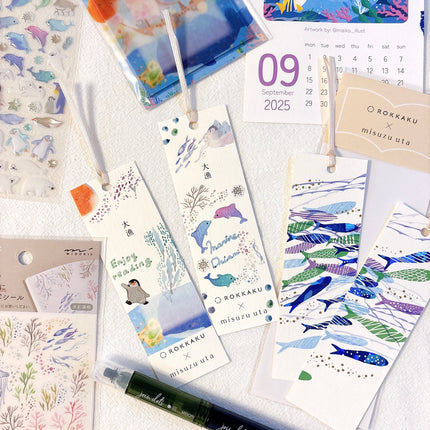 Bookmarks decoration made with ZenPop Marine Dream Stationery Box