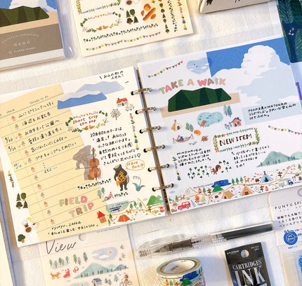 journal spread made by the Field Trip Box