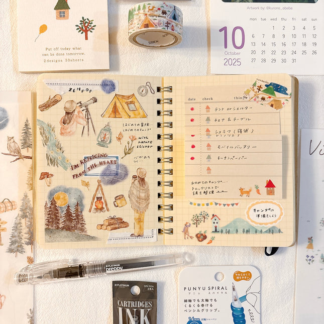 journal spread made by the Field Trip Box