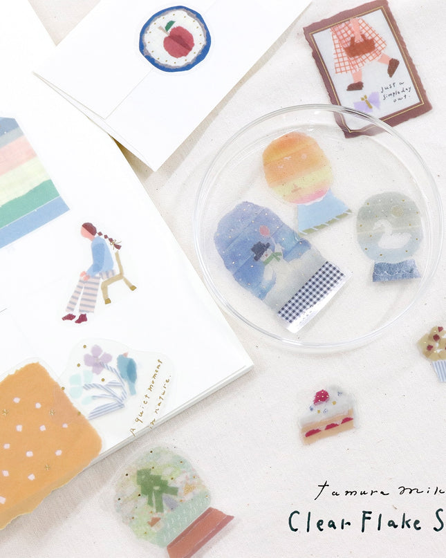 KAMIISO SANSYO Miki Tamura Clear Flake Stickers