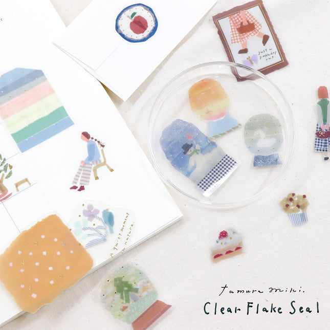 KAMIISO SANSYO Miki Tamura Clear Flake Stickers