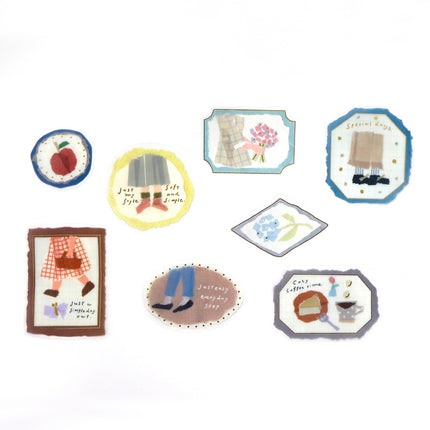 KAMIISO SANSYO Miki Tamura Clear Flake Stickers Label