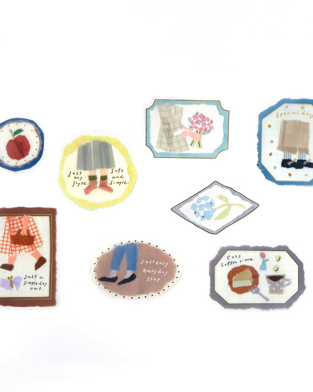 KAMIISO SANSYO Miki Tamura Clear Flake Stickers Label