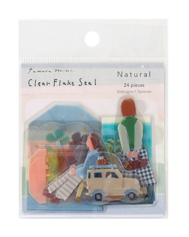 KAMIISO SANSYO Miki Tamura Clear Flake Stickers Natural