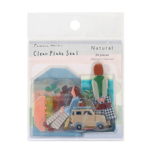 KAMIISO SANSYO Miki Tamura Clear Flake Stickers Natural