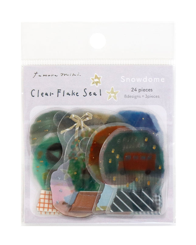 KAMIISO SANSYO Miki Tamura Clear Flake Stickers Snowdome