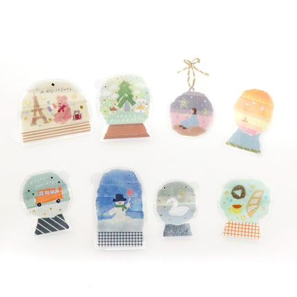 KAMIISO SANSYO Miki Tamura Clear Flake Stickers Snowdome