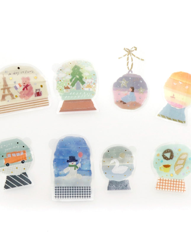 KAMIISO SANSYO Miki Tamura Clear Flake Stickers Snowdome