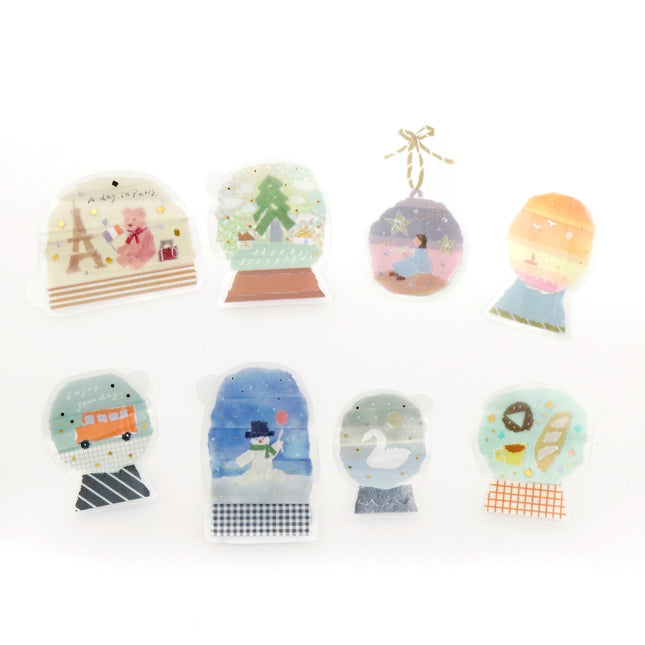 KAMIISO SANSYO Miki Tamura Clear Flake Stickers Snowdome
