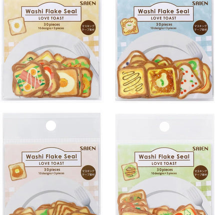 KAMIISO SANSYO SAIEN Love Toast Sticker Set