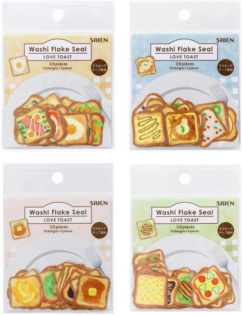 KAMIISO SANSYO SAIEN Love Toast Sticker Set