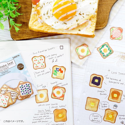 KAMIISO SANSYO SAIEN Love Toast Sticker Set
