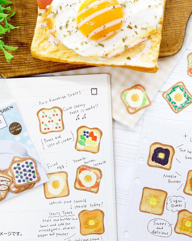 KAMIISO SANSYO SAIEN Love Toast Sticker Set