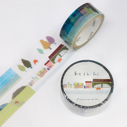 KAMIISO SANSYO SAIEN Miki Tamura Clear Tape 15mm landscape