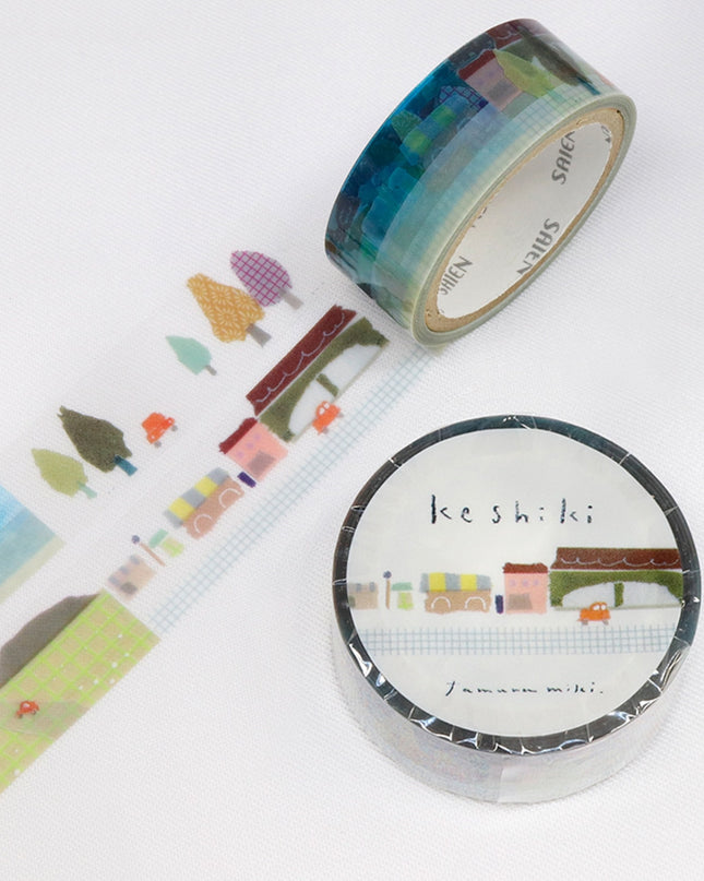 KAMIISO SANSYO SAIEN Miki Tamura Clear Tape 15mm landscape