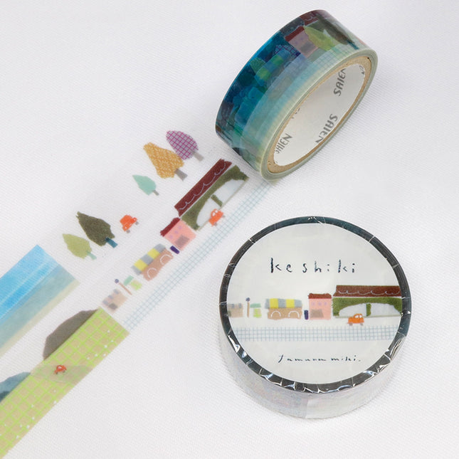 KAMIISO SANSYO SAIEN Miki Tamura Clear Tape 15mm landscape
