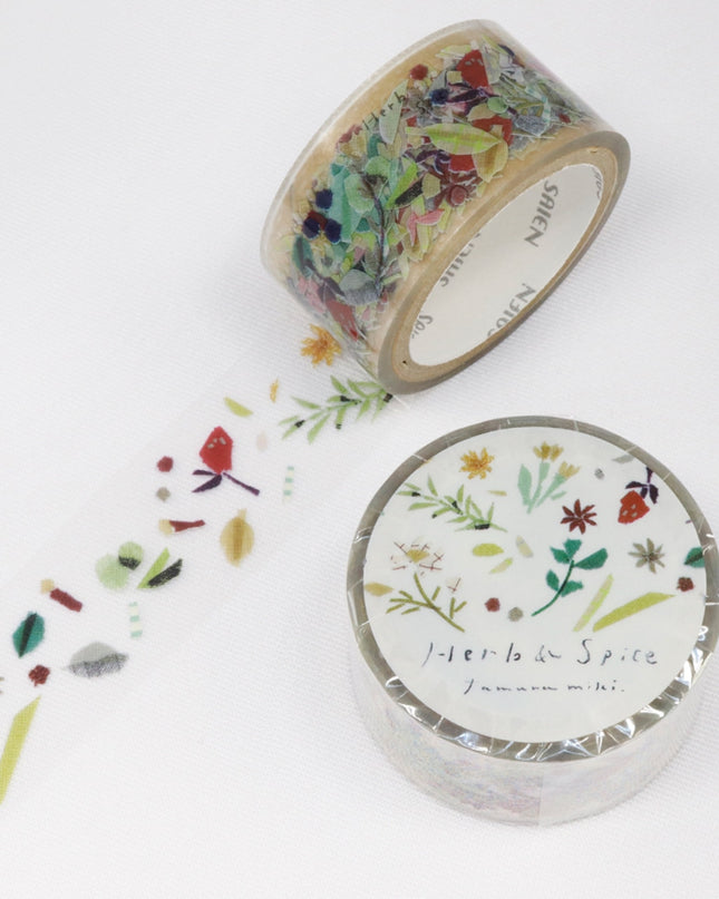 KAMIISO SANSYO SAIEN Miki Tamura Clear Tape 20mm Herb and Spic