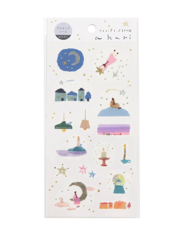 KAMIISO SANSYO SAIEN Miki Tamura Masking Sticker - Akari